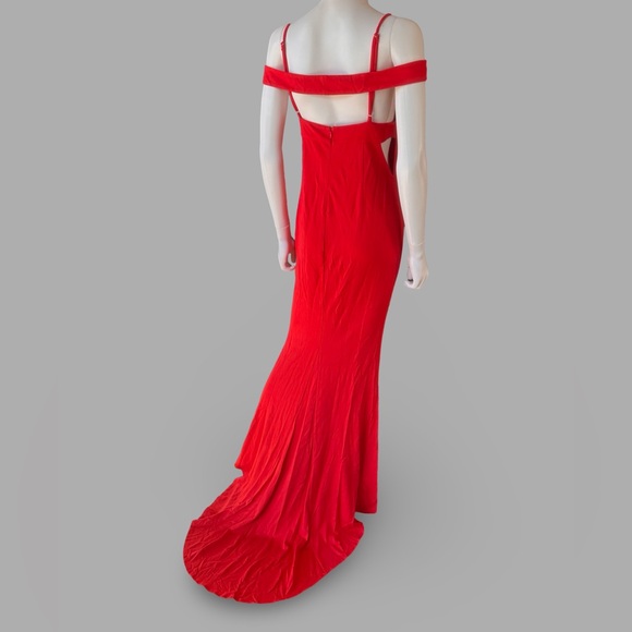 NWT Lovers and Friends Cece Gown Maxi Dress Red Rose Large - Picture 6 of 11